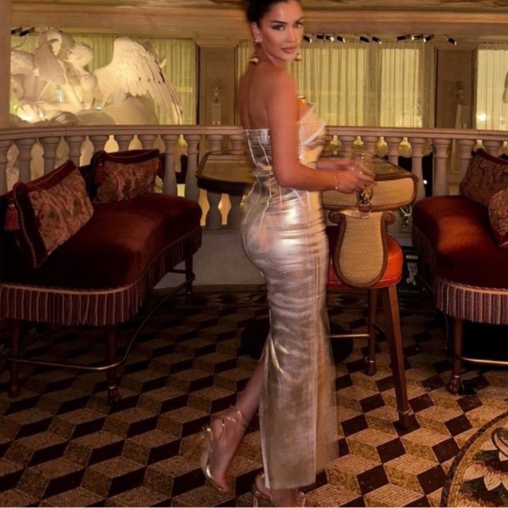 🌟NWT🌟Zara Fitted Metallic Dress - Picture 8 of 12